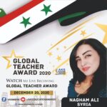 معلمة سورية تحصد جائزة المعلم العالمي