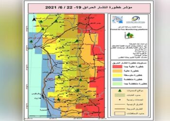 معظم غابات شمال غرب سورية تحت تصنيف مستويي الخطورة المتوسط والعالي