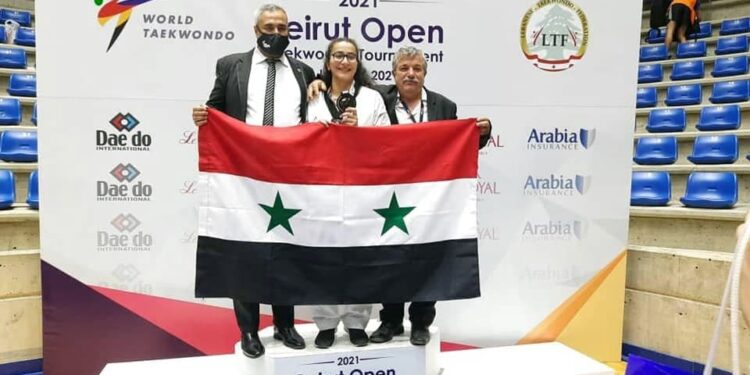 فتاة سورية تحصد الميدالية البرونزية في بطولة بيروت الدولية للتايكواندو