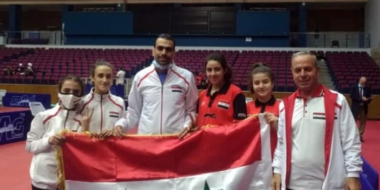 منتخب سورية يحرز الميدالية الفضية بالبطولة العربية لكرة الطاولة للشبلات