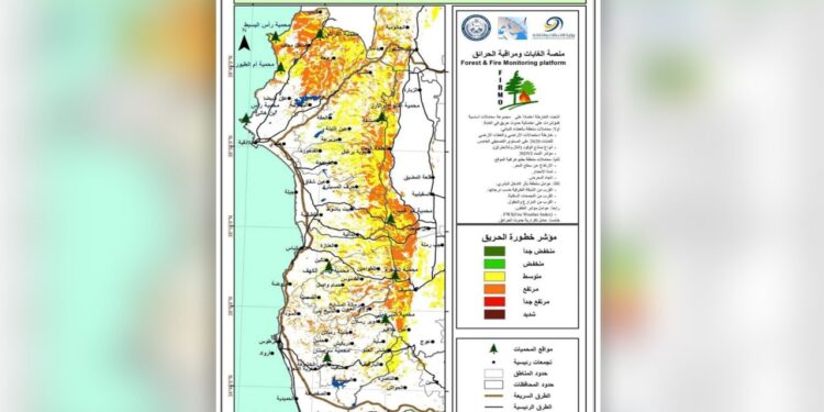 عودة مؤشرات خطورة الحريق لأغلب مواقع الغابات