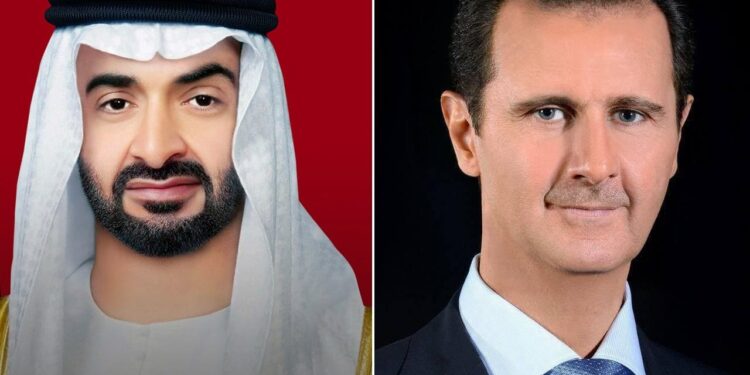 اتصال هاتفي بين الرئيس الأسد والشيخ محمد بن زايد ال نهيان