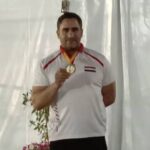 خالد محمد يتوج بذهبية الكرة الحديدية في بطولة فزاع الدولية